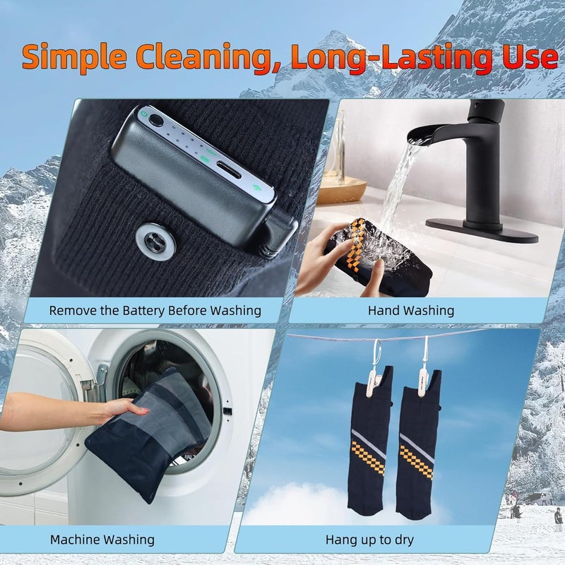 GIOIGOO Rechargeable Heated Socks for Men Women 6000mAh APP Control for Winter Outdoor Working Hiking Skating Camping Hunting - Image 4